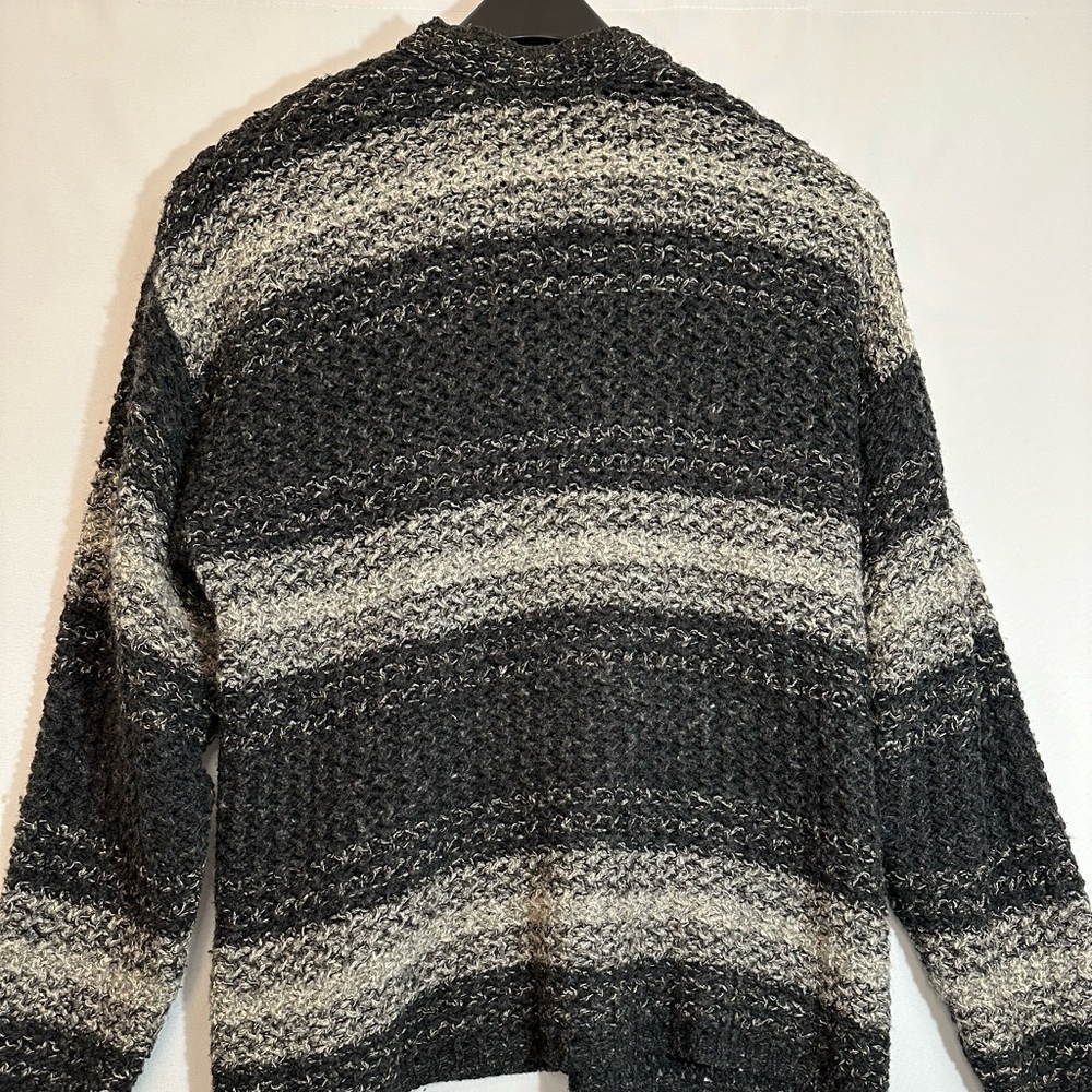 Claiborne Mens Wool Blend Sweater M Cable Knit Pullover Mock Neck 1/4 Zipper - Picture 2 of 9